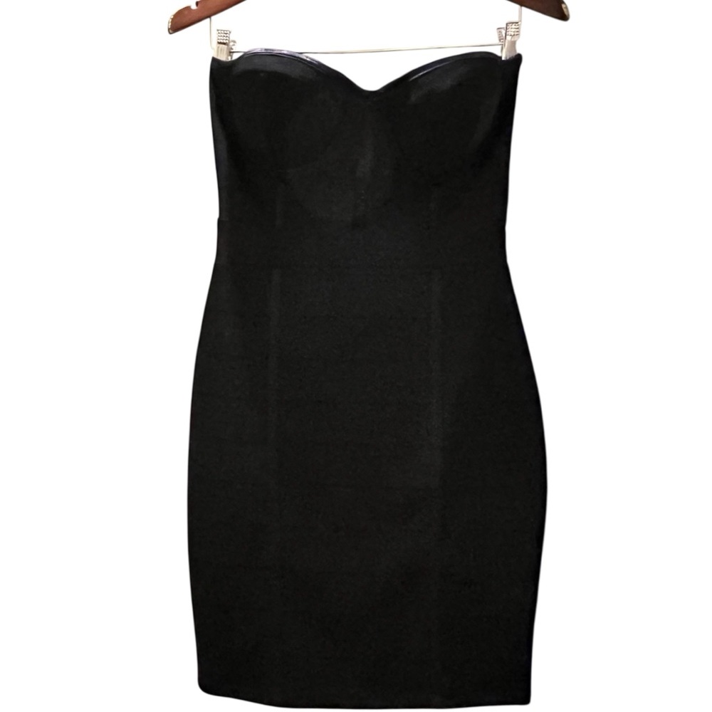 Haute Monde Black Strapless Bodycon Bustier Mini Dress Women’s Small